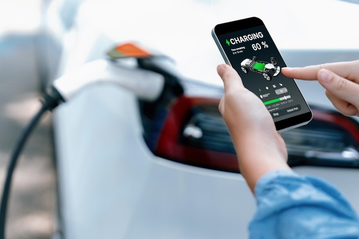 Recharge de véhicule électrique avec application mobile